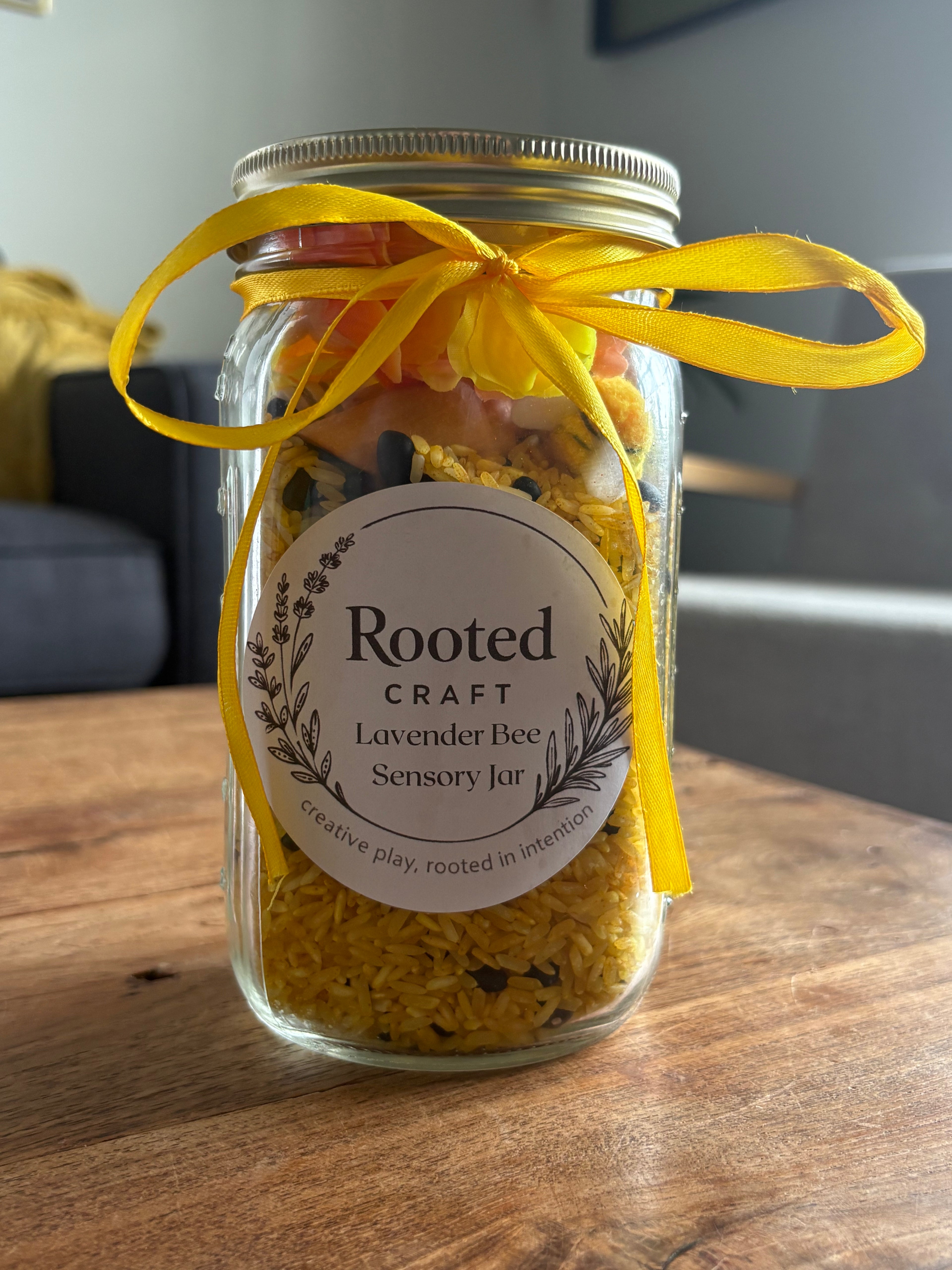 Lavender Bee Sensory Jar